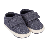 losan, linnen schonetjes baby jongen blauw sandalen