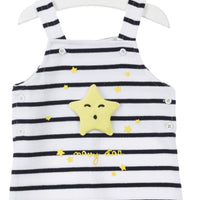 01V-6010AL losan, gestreepte zon tuinbroek, tuinpak kort