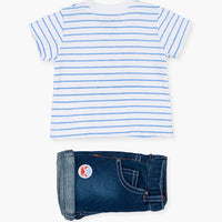 Tweedelige set, top en broek, jeans - Losan