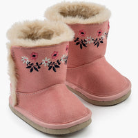 Schoentjes / Laarsjes met bloem - roze, Losan