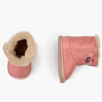 Schoentjes / Laarsjes met bloem - roze, Losan