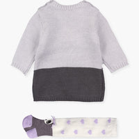 Jurkje brei / knit, panda met maillot - Losan