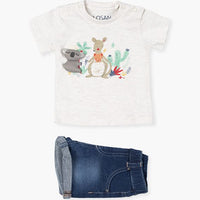 Tweedelige set, top en jeans broek - kangoeroe & koala, Losan