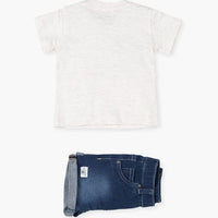 Tweedelige set, top en jeans broek - kangoeroe & koala, Losan