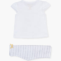 Tweedelige set, top en broek - giraf & olifant - Losan