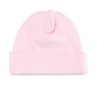 baby mutsje roze interlock feetje