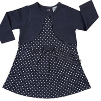 jack, baby kantoen jurk donkerblauw feest klassiek