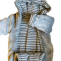 41029 pitterpatter, skipak, buitenpak, gevoerd grijs katoen jongen meisje baby gevoerd