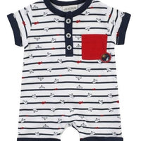 jacky, jumpsuit nautisch baby kort playsuit marine gestreept baby