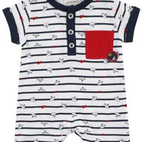 Jumpsuit romper kort, OCEAN CHILD - marine gestreept / rood, Jacky