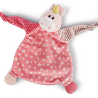 nici 43652 eenhoorn, tudoek, doudou, knuffeldoek eenhoorn roze