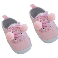 B2240 schoentjes slofjes soft touch roze, pompon