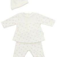 28008 Driedelige set, velours glinster - Babybol