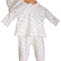 28008 Driedelige set, velours glinster - Babybol