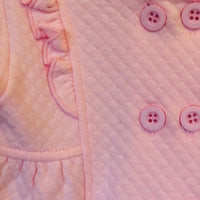 kris x kids, jasje, vest roze baby meisje, bloem katoen met capuchon