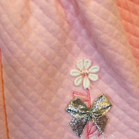 kris x kids, jasje, vest roze baby meisje, bloem katoen met capuchon