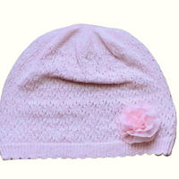 Boxpak bloem, knit/brei katoen - met muts