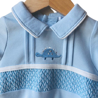 Boxpak met mutsje - lichtblauw, dino