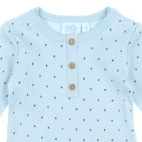 ROMPER / BODY LANG - mini person, blauw, FEETJE