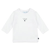 baby tshirt, shirt, top lang, wit, jongen meisje Feetje