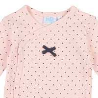 Romper / Body Lang - Dots roze, feetje