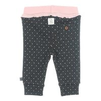 Broek lang AOP - dots, Antraciet melange / roze, Feetje