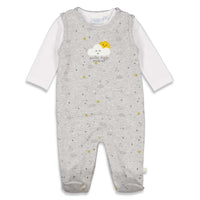 52500158 feetje, sunny mood, tweedelige boxpak set, grijs onsie, jumpsuit