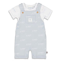 52700021 feetje, tweedelige tshirt tuinbroek set, lichtblauw en wit, Hi there