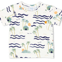 Feetje shirt top kort, here comes the fun, palmbomen, 51700593