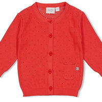 Feetje, koraal gebreid vestje, cherry sweetness 51300380