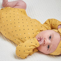 Romper / Body Lang - stars geel, feetje