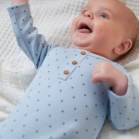 ROMPER / BODY LANG - mini person, blauw, FEETJE