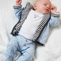 Jasje omkeerbaar - mini person, antraciet melange / blauw, Feetje