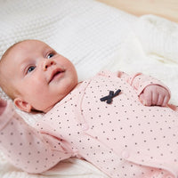 Romper / Body Lang - Dots roze, feetje