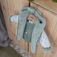 Jasje omkeerbaar, welcome to earth - Offwhite / groen, Feetje