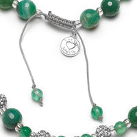 Luxe zwangerschaps ketting / Babybel - verzilverd MET agaat - Proud Mama