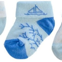 Set 3 paar Sokjes blauw - nautisch