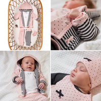 Romper / Body Lang - Dots roze, feetje