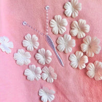 Jurkje, 3D bloemetjes - roze katoen