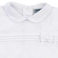 ROMPER / BODY lang - classic met strik, wit, jacky