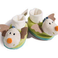 43703 nici, slofjes baby, multikleur draak, schoentjes