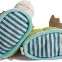 Slofjes met rammelaar, mulitkleur - draakje