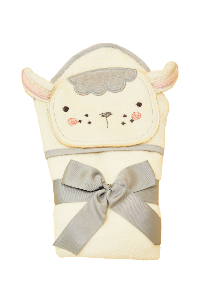 Badcape katoen - lam