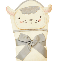 Badcape katoen - lam