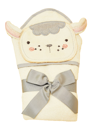 N15363 rock a bye baby, badcape creme wit, lam