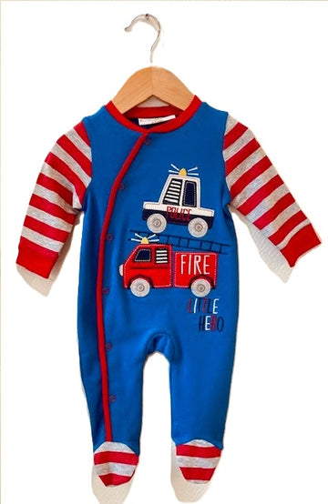 boxpak baby jongen brandweer rood blauw katoen sale