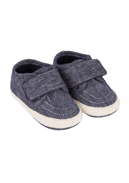 losan, linnen schonetjes baby jongen blauw sandalen