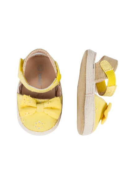 Schoentjes / sandaaltjes, kant en strik - geel, Losan