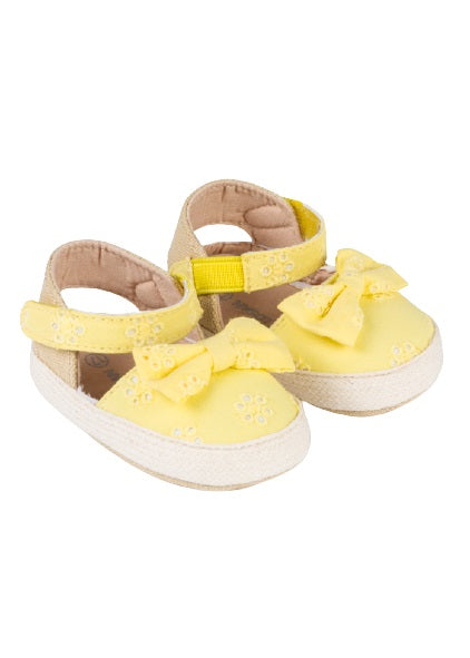 Schoentjes / sandaaltjes, kant en strik - geel, Losan