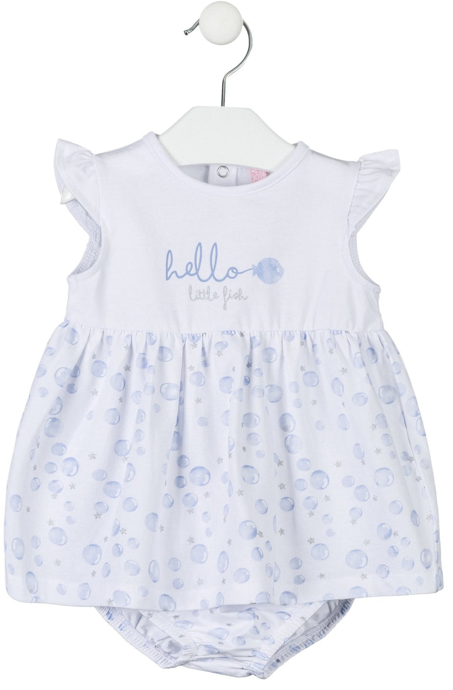 01W-7000AL losan, jurkje bloomers short set, bubbels en vis